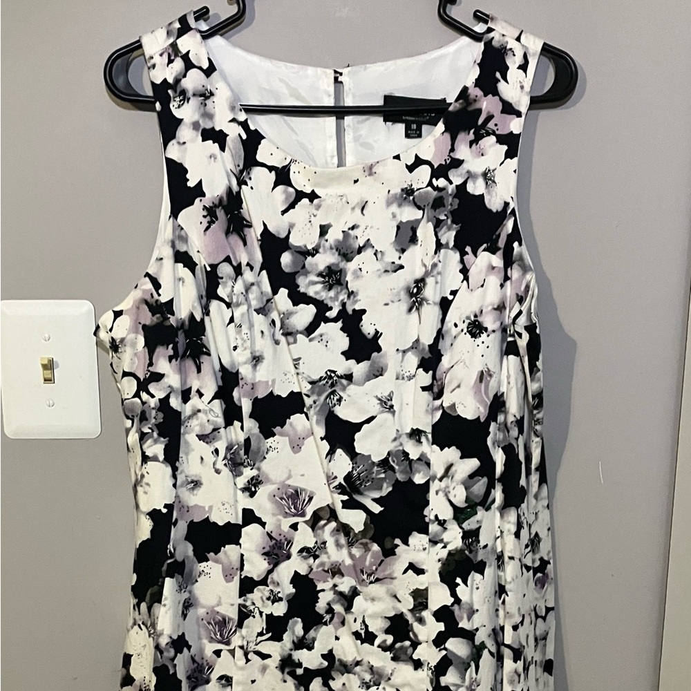 Ronni Nicole Monochrome Floral Midi Dress Size 18